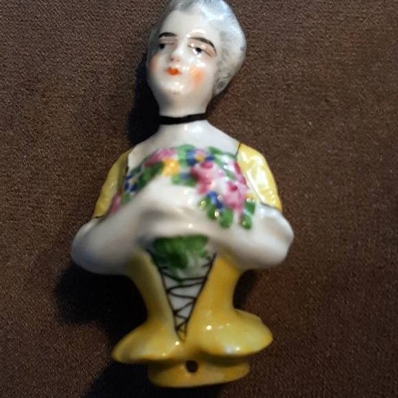 Antique German 1/2 doll for pin cushion - Picture 1 of 2